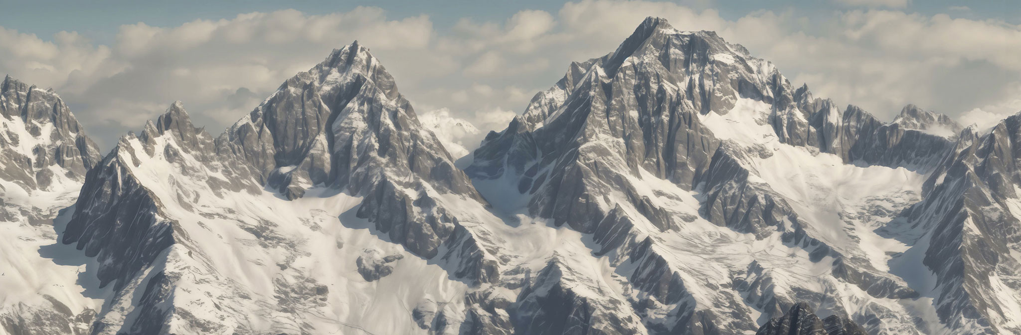 Mountains in granitic tones and the hard work they represent